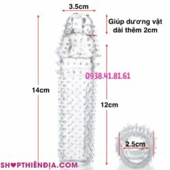 Kích thước bao cao su gai nhỏ làm to dài dương vật Piru