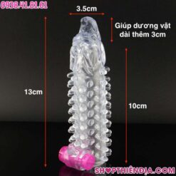 Kích thước bao cao su gai rồng có rung Dragon Thorn