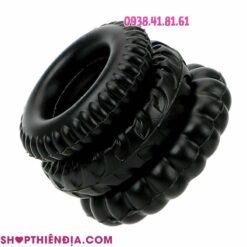 Bộ 3 cái vòng đeo cu Titan Steamy xếp chồng lên nhau