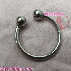 Hình thật khuyên đeo dương vật inox 2 bi Maxim 01