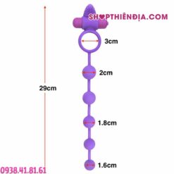 Kích thước vòng đeo cu kết hợp chuỗi hạt kích thích hậu môn Heartly