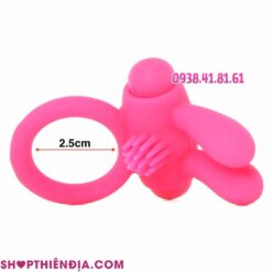 Kích thước vòng tình yêu silicon có rung và gai Bunny