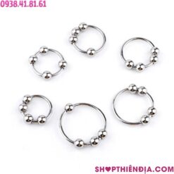 Vòng đeo đầu khấc bằng kim loại có 4 bi Orbital 02