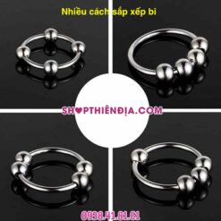 Vòng đeo đầu khấc bằng kim loại có 4 bi Orbital 07