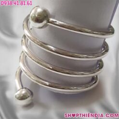Vòng inox đeo cu kiểu lò xo Spring 04