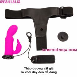 Hướng dẫn tháo dương vật giả có rung kích thích điểm G Solardo khỏi dây đeo