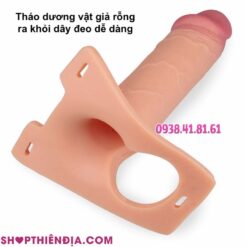 Tháo dương vật giả rỗng Stox khỏi dây đeo