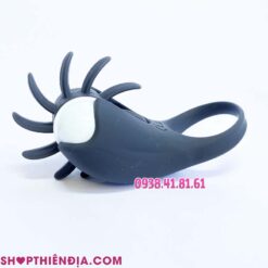 Vòng đeo dương vật rung liếm Spinner màu đen