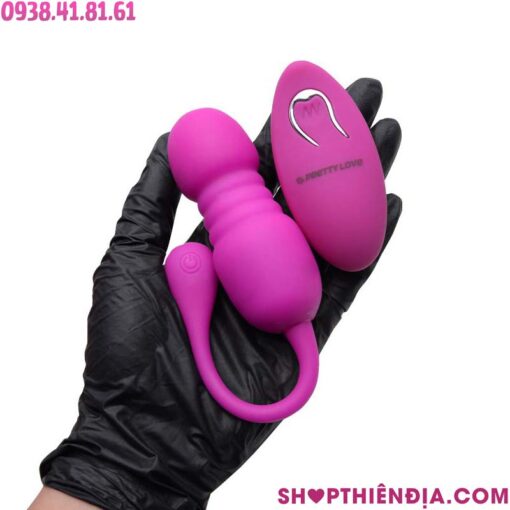 Đặt trên tay trứng rung thụt điều khiển từ xa Callieri